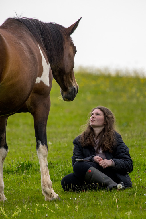 <center>2305-0048 - Girl Sitting with Horse -  May 25, 2023  <br>  (1/200 sec at f / 11 ISO 800    800 mm) </center>