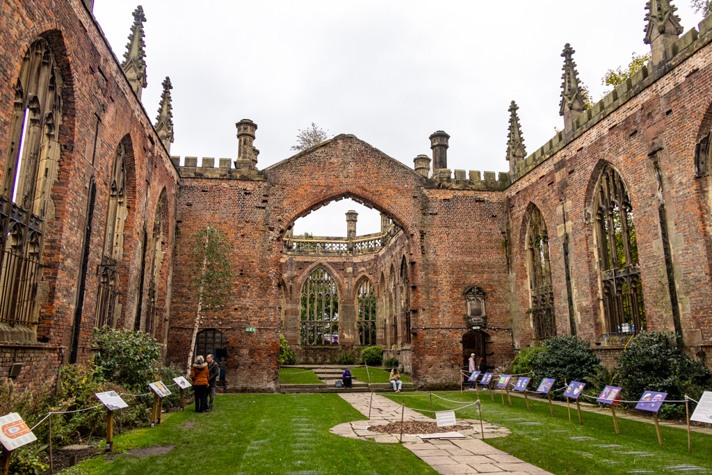 <center>2510-0100 - St Luke’s Bombed Out Church -  October 09, 2025  <br>  (1/250 sec at f / 9.0 ISO 1000    24 mm) </center>