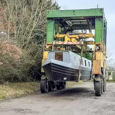 2102-0028 - Elektra on crane (Taken by Chris Smith)  -  February 19, 2021