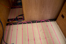 2106-0029 - Pink underfloor heating pipes in the office  -  June 16, 2021